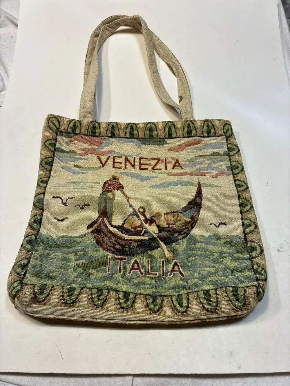 Venezia Italia Gondola Scene Tapestry Tote Bag